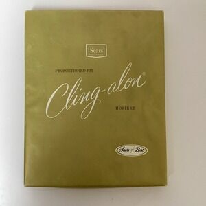 Sears Cling-alon Hosiery Proportioned Fit All Stretch Nylon Stockingey Shapely